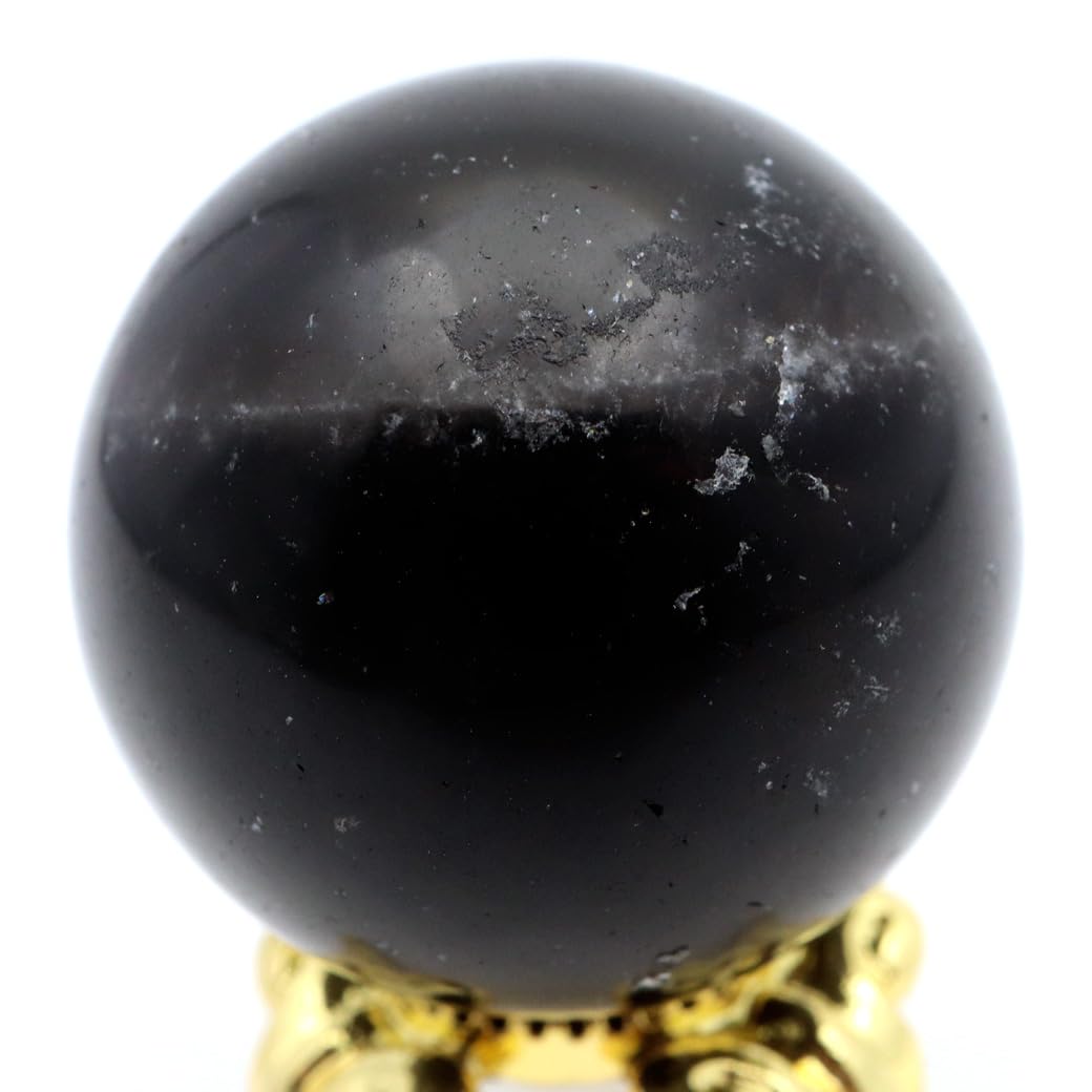 Amazon.co.jp: [GOLD STONE] モリオン 黒水晶 丸玉 24-26mm 山東省産